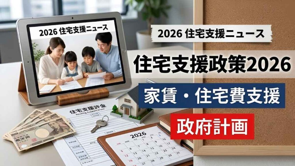 住宅支援政策2026: 家賃負担軽減と住宅費補助で安心生活を支える最新政府計画と取り組み