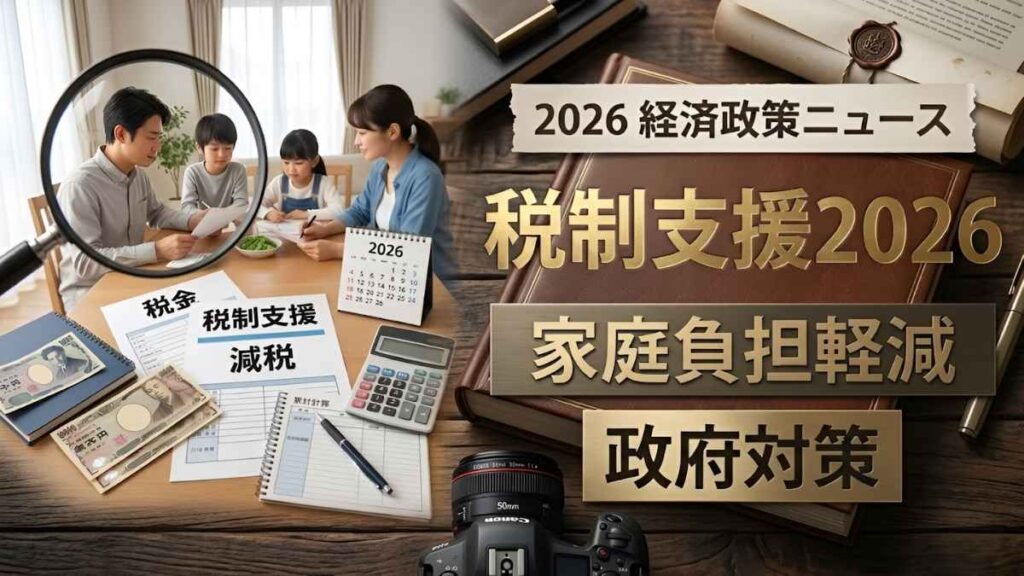 日本税制支援政策2026: 家庭の税負担を軽減し安心安全な暮らしを支える政府の最新対策と取り組み