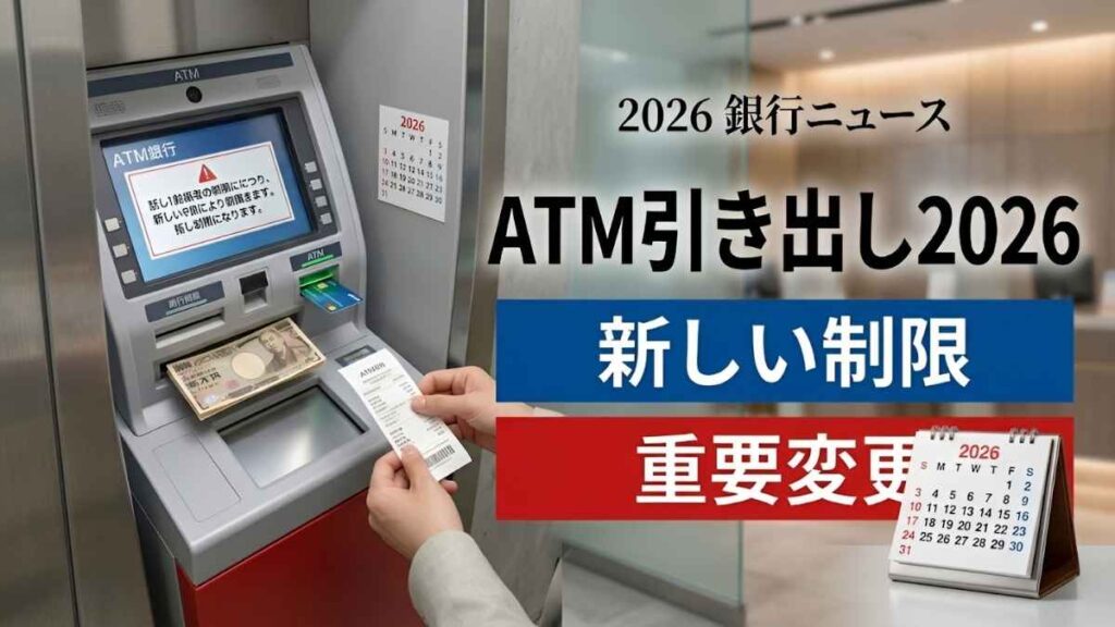 ATM引き出しルール2026: 銀行利用者のための新しい制限と重要変更で安心安全な取引環境を整える最新施策